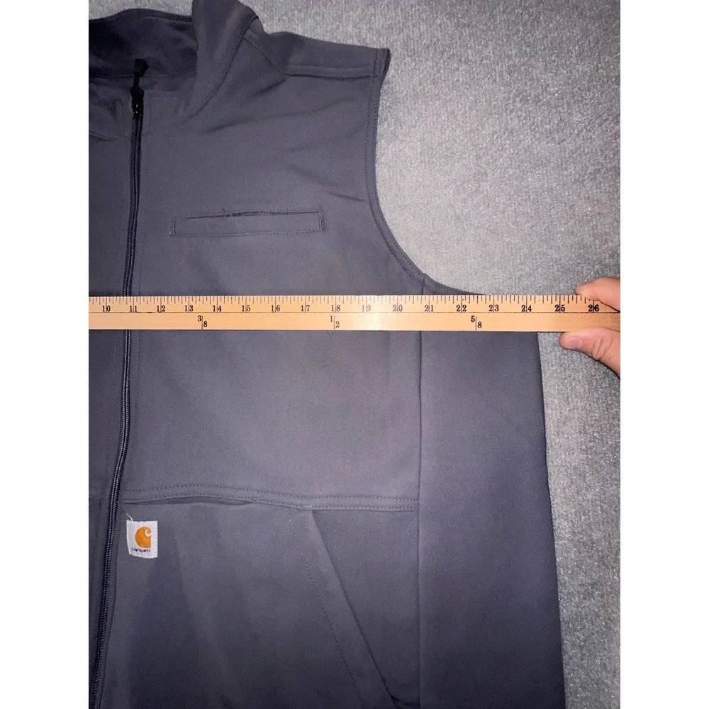 Carhartt Liberty Modern Fit Mens 2XL Pewter Gray Full Zip Scrub Vest C82023